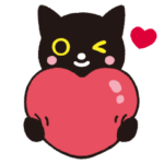 クロネコ・シロネコの毎日つかえるスタンプ