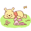 くまのプーさんとピグレット（ラブリー）