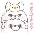 うさぎ＆くま１００％ あいさつスタンプ