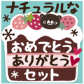 ナチュラルなおめでとう・ありがとうセット