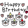 動く♪しろくまうさ-おめでとう/ありがとう