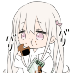 パーカーの女の子 ミニキャラ