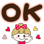 毎日デカ文字♡リボンの女の子