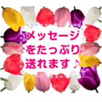 春のメッセージ 桜とチューリップ添え
