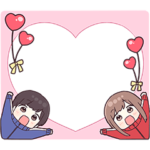 写真に貼りやすいジャージカップル