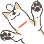 のばされわんこのでっかいスタンプ