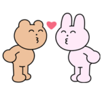 写真に貼りたい！うさぎとくま
