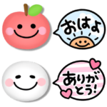 カラフル吹き出し♡ちょこんとスタンプ