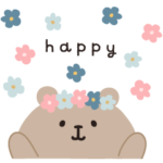 くまのぬいぐるみスタンプ。