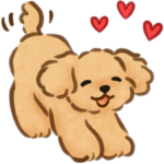 使いやすい☆トイプードルのスタンプ