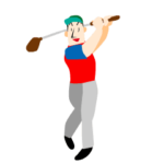 ゴルフ大好き！動くゴルファー