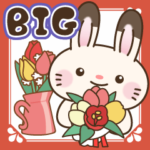 ずっと使える♪レトロ風うさぎ