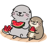 動く▷ 夏だよ♪カワウソさん