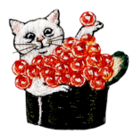 にゃん吉ドーナツ ねこ刺繍スタンプ