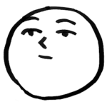 無難な顔スタンプ