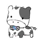 おとなかわいい牛スタンプ