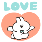 ペアで使えるスタンプ　うさちゃんver