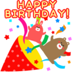 動く！お祝い＆誕生日おめでとう☆キラキラ