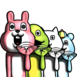 目が笑ってない着ぐるみたち 4