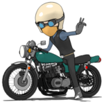 ネイキッドバイクに乗るライダー