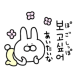 高速で返事するウサギの韓国語