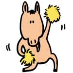 ゆるめに使える馬用語入りスタンプ2