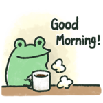 おはようのカエル