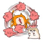 応援するクソハムちゃんとコビハムちゃん