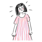 シュールでかわいい基本の女の子スタンプ