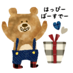 貼り絵風くまちゃん♡スタンプ