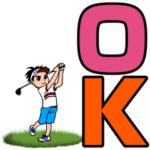 動く！ゴルファーのためのスタンプ。