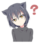 黒猫女子スタンプ