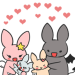 エンジェルうさぎとデビルうさぎ