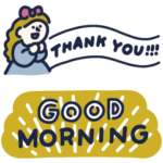 ミニできゅん！毎日使える女の子スタンプ