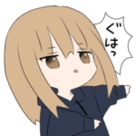 パーカーの女の子ミニキャラ