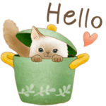 英語☆猫たちのスタンプ