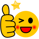 動く！顔スタンプ♪英語版