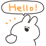 英語を話すうさちゃん