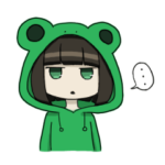 カエルパーカーのぴょ子