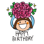 たくさんのおめでとうスタンプ