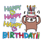 お祝い＆おめでとう、なまけものとちゃうよ