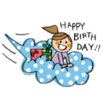 手書きのおめでとう＆ありがとうスタンプ