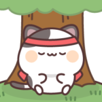 程よく頑張るくろぶちにゃんこ