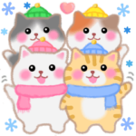 4匹のぽちゃりねこ♪冬