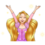 ディズニープリンセス（動くスタンプ）