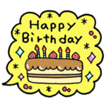 誕生日おめでとう＆ありがとう（吹き出し）