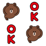背景が動く！ブラウン絵文字