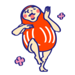 お祝いだるま　誕生日スタンプ