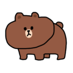 指で描いたブラウン BROWN & FRIENDS