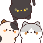 動く♪ねこねこのスタンプ